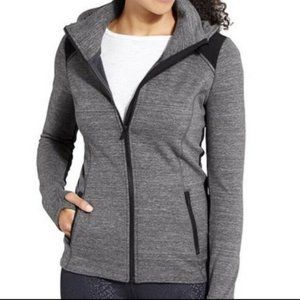 Athleta grey Luxe Stronger Hooded Zipjacket size S